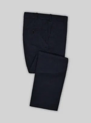 Scabal Cosmopolitan Varlli Blue Wool Pants