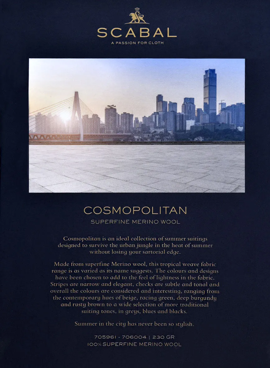 Scabal Cosmopolitan Varlli Blue Wool Pants