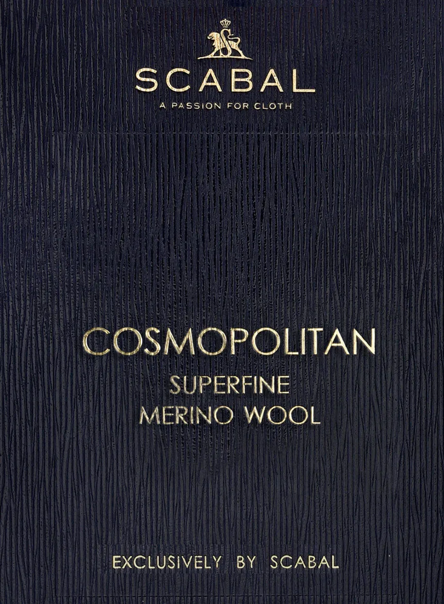 Scabal Cosmopolitan Varlli Blue Wool Pants