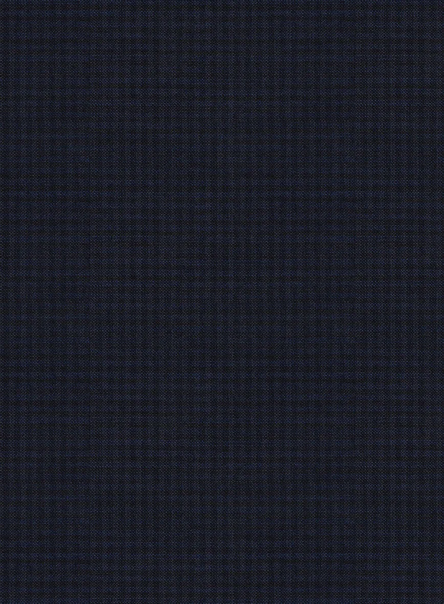 Scabal Cosmopolitan Varlli Blue Wool Pants