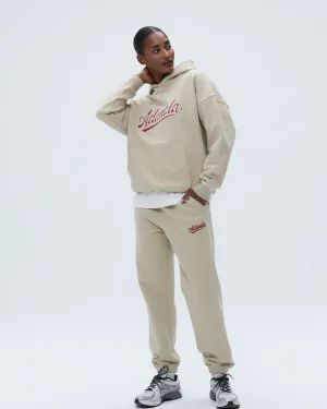 Script Sweatpants - Sand/Vintage Red