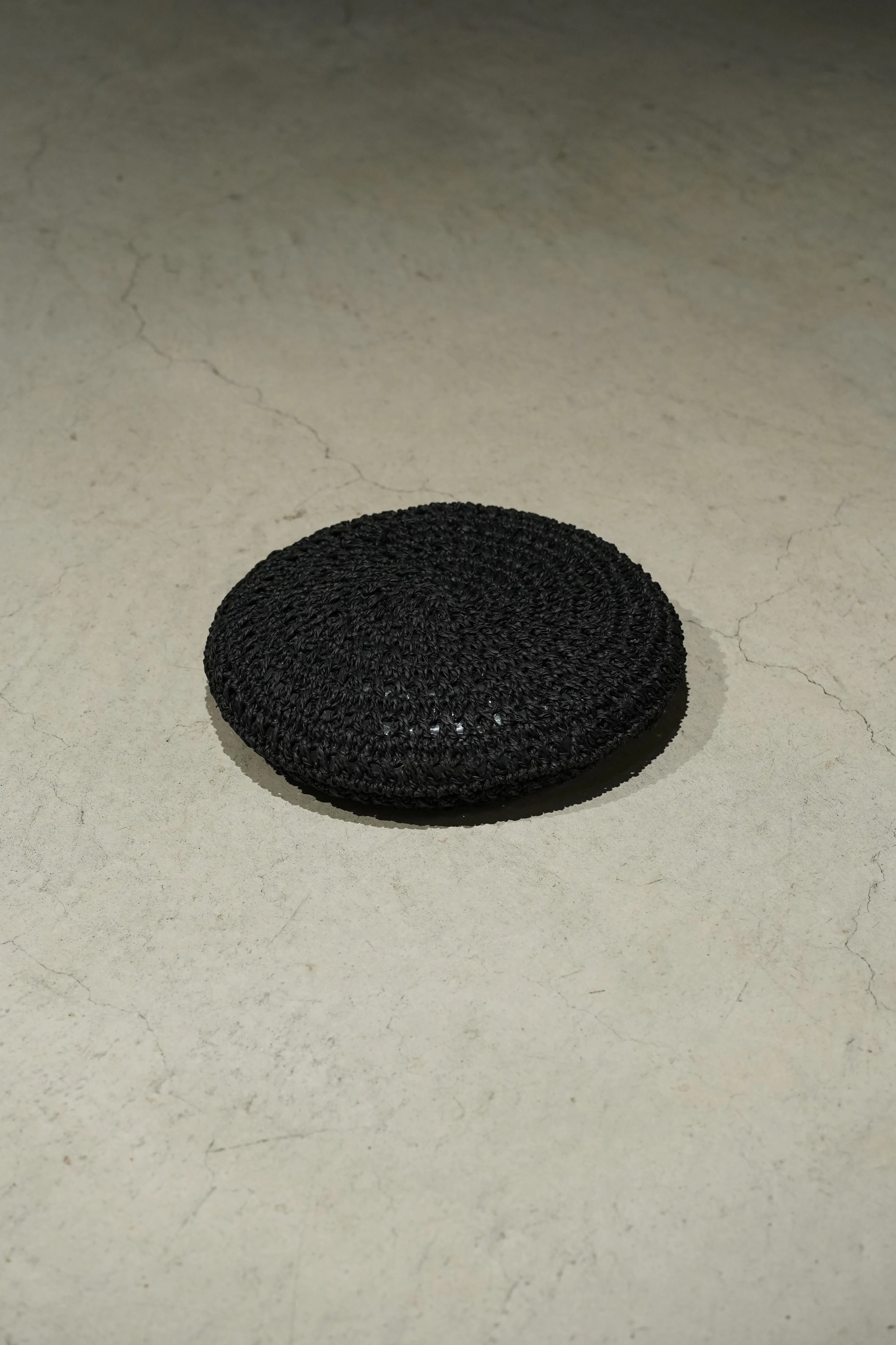 SOLARIS&Co. PAPER BRAID BERET - PARASELENE (BLACK)