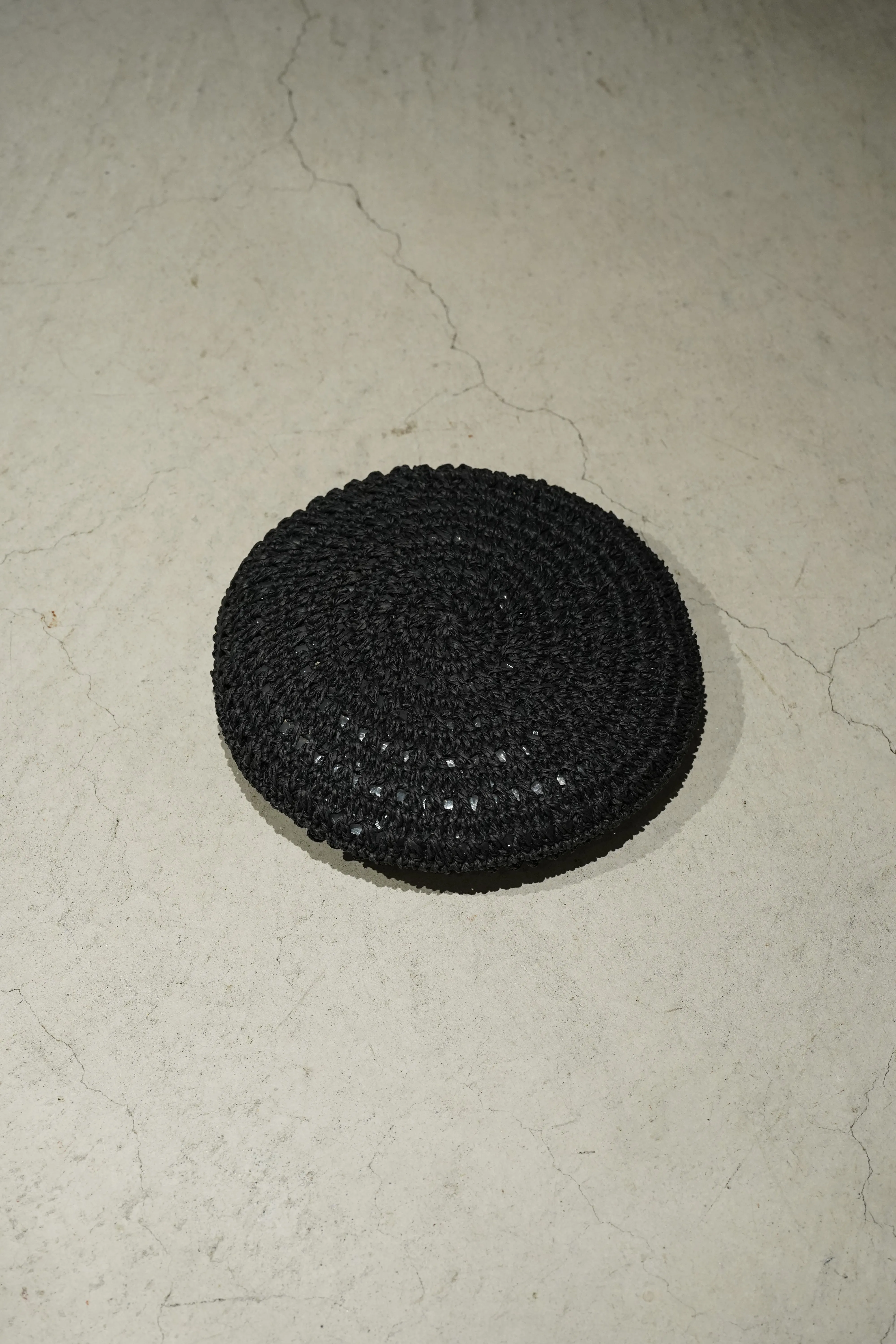 SOLARIS&Co. PAPER BRAID BERET - PARASELENE (BLACK)