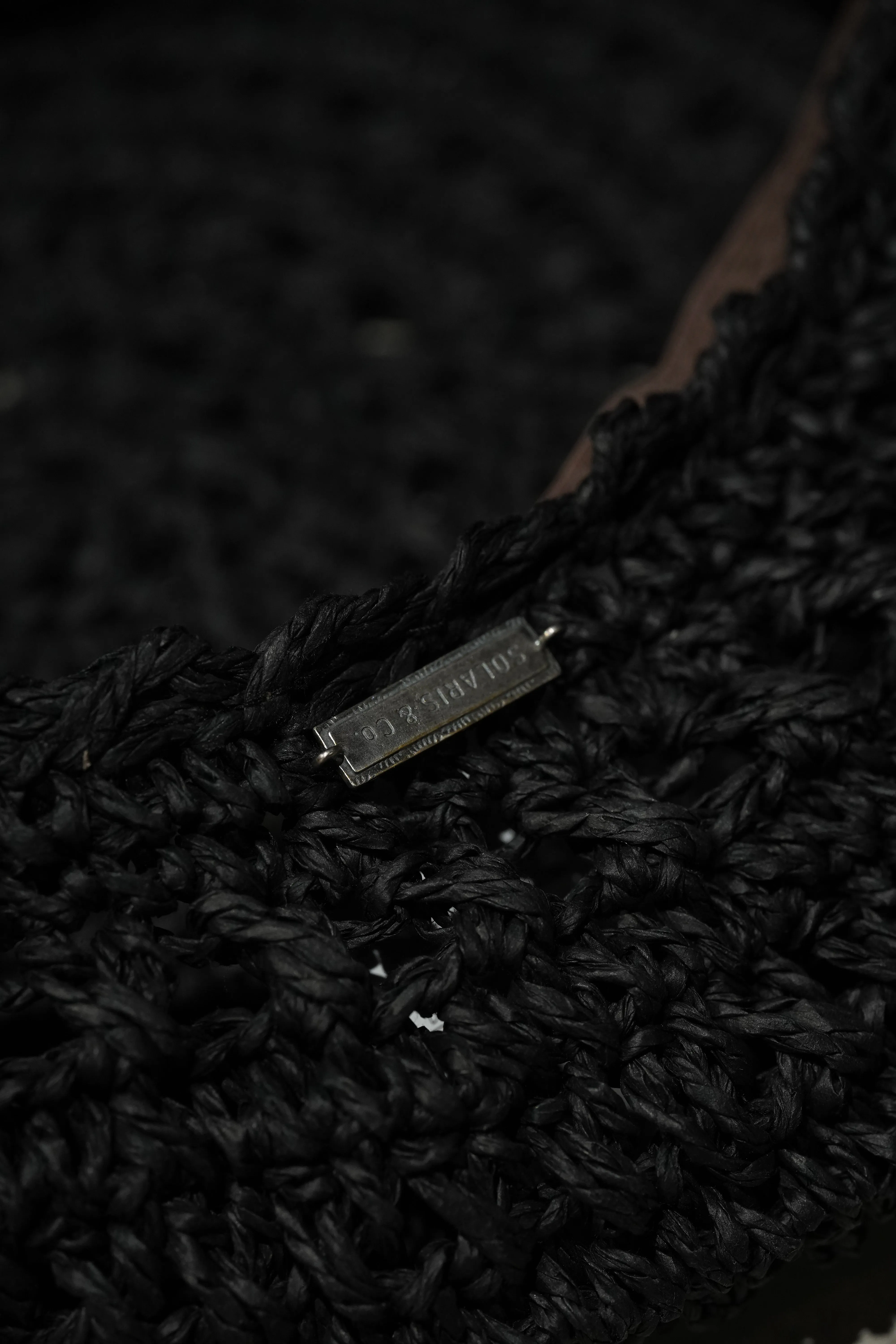 SOLARIS&Co. PAPER BRAID BERET - PARASELENE (BLACK)