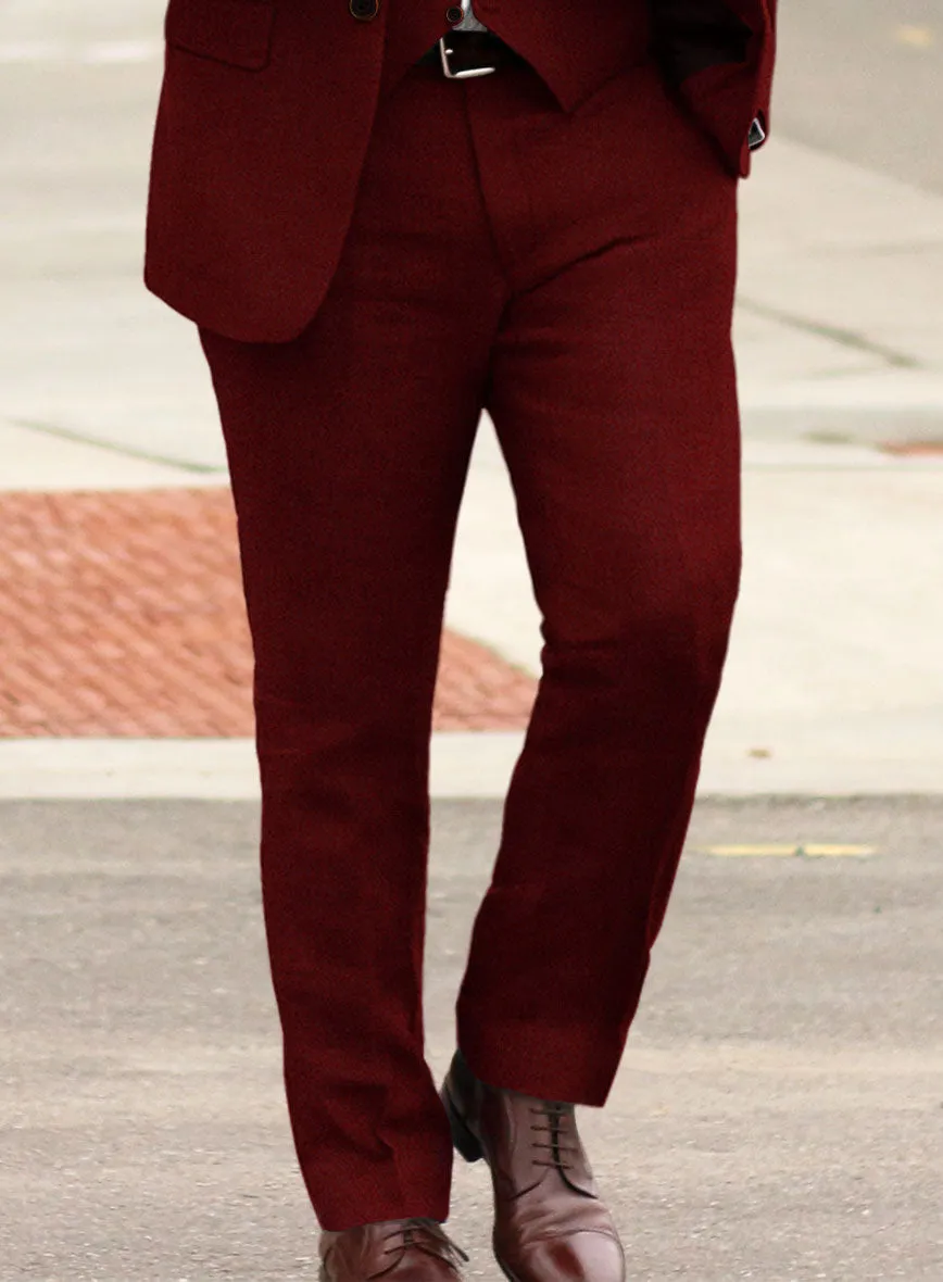 Solbiati Art Du Lin Rustic Red Linen Pants