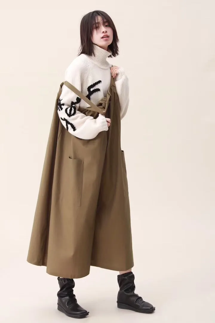 Spring Wide Leg Overalls Cotton Warm Casual Women Jumpsuits /Trousers