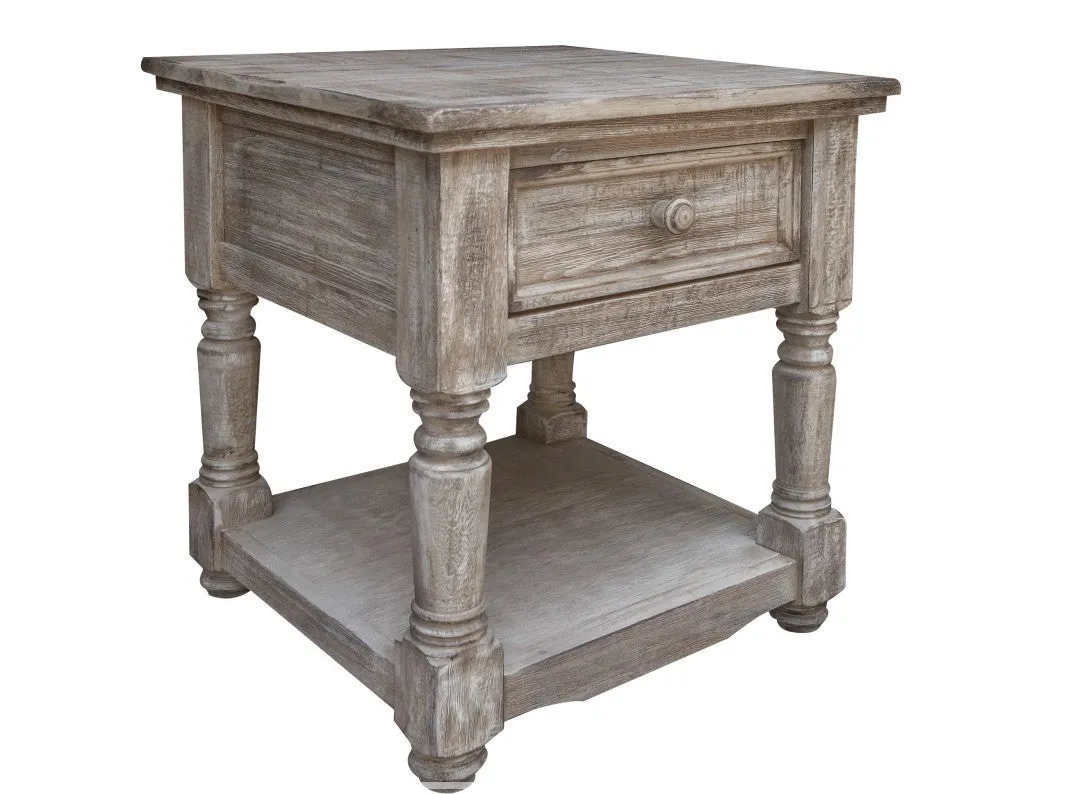Stonegate Solid Wood End table - Sand