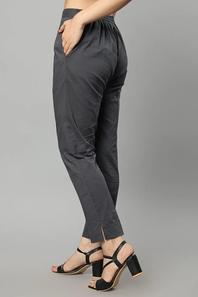 Straight Fit Charcoal Drainpine Pants