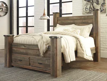 Trinell Casual Master Bedroom Queen Footboard Storage Box