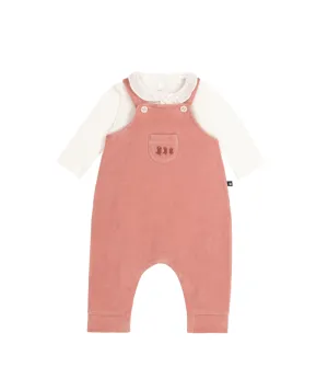 VELOUR OVERALL OUTFIT Rose Pink