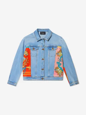 Versace Girls Cotton Royalty Print Denim Jacket