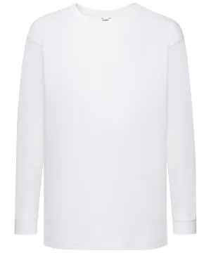 White - Kids long sleeve valueweight T