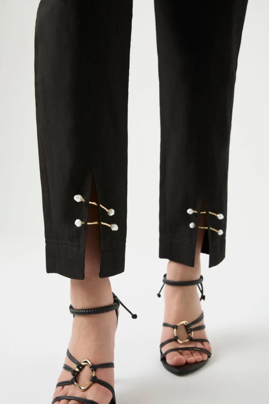 Zita Split Front Pant Black